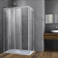 Душевая уголок прямоугольный VSR-3SO9016CL 1600х900x1950 профиль хром стекло прозрачное VINCEA