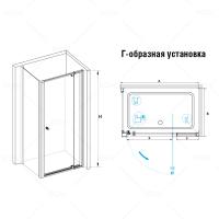 Душевой уголок RGW PA-32B прямоугольный  100*100*185 41083200-014 профиль Чёрный стекло Прозрачное 6 мм RGW