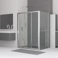 Душевой уголок RGW CL-40 (CL-11 + Z-050-1) прямоугольный  140*100*185 04094040-011 профиль Хром стекло Прозрачное 4 мм RGW