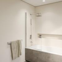 Шторка на ванну RGW SC-09  80*150 06110908-11 профиль Хром стекло Прозрачное 6 мм RGW