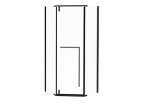 Ограждение душевое ESBANO ESS-100PR-B черный трапеция