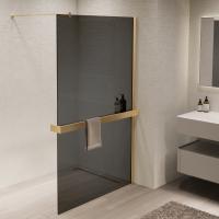 Душевые перегородки Walk-In VSW-1HR110CGG 1100х2000 профиль матовый золотой стекло тонированное VINCEA