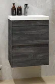 FAMILY-M База под раковину подвесная с двумя выкатными ящиками, Iron Stone, 400x350x550, Family-M-400-2C-SO-IS  ART&MAX
