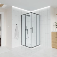 Душевой угол раздвижной E3-GR-10080-01-C9 1000х800x1950 Цвет профиля Графит брашинг Стекло  Прозрачное Veconi