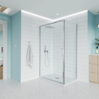 Душевой угол раздвижной E1-SP-CH-160120-01-C9 1600х1200x1950 Цвет профиля Хром Стекло  Прозрачное Veconi