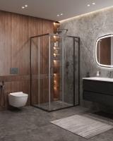 Душевой уголок, прямоугольный MOLVENO-AH-21-90+30-C-GM-IV 1200x900x1950 Cezares