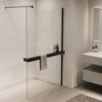 Душевые перегородки Walk-In VSW-1HR100CLB 1000х2000 профиль черный стекло прозрачное VINCEA