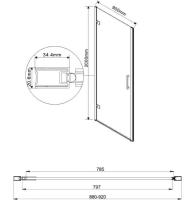 Пристенный профиль Flex VPW-1FB, черный