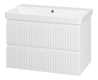 VICTORY - 80 Тумба подвесная с 2 ящ. белый + раковина УТ000015995 Brevita