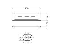 Металлическая полка цвет Хром AM-E-3982AL Art&Max